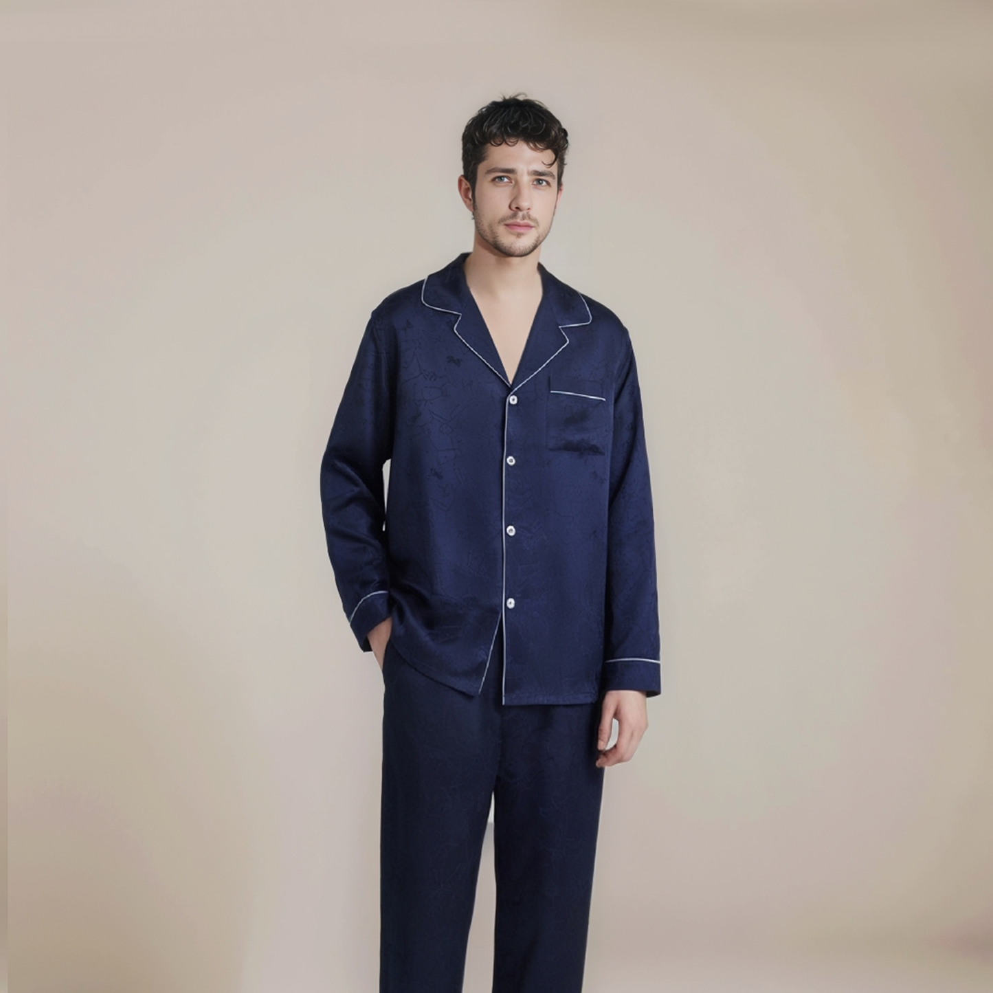 19-Momme Mulberry Silk Pajama Set – Men’s Sleepwear