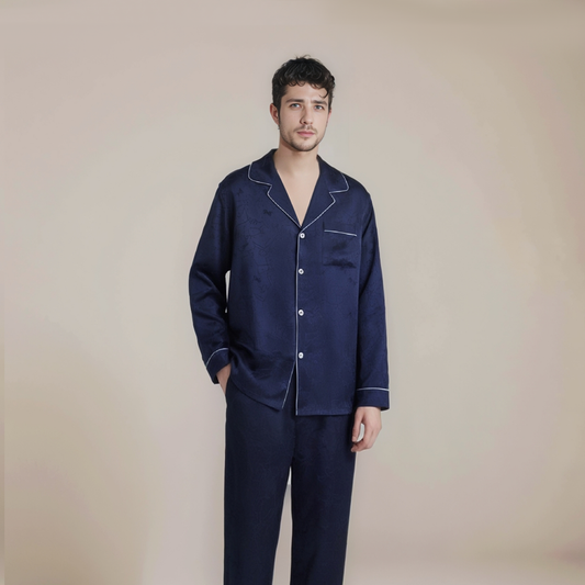 19-Momme Mulberry Silk Pajama Set – Men’s Sleepwear
