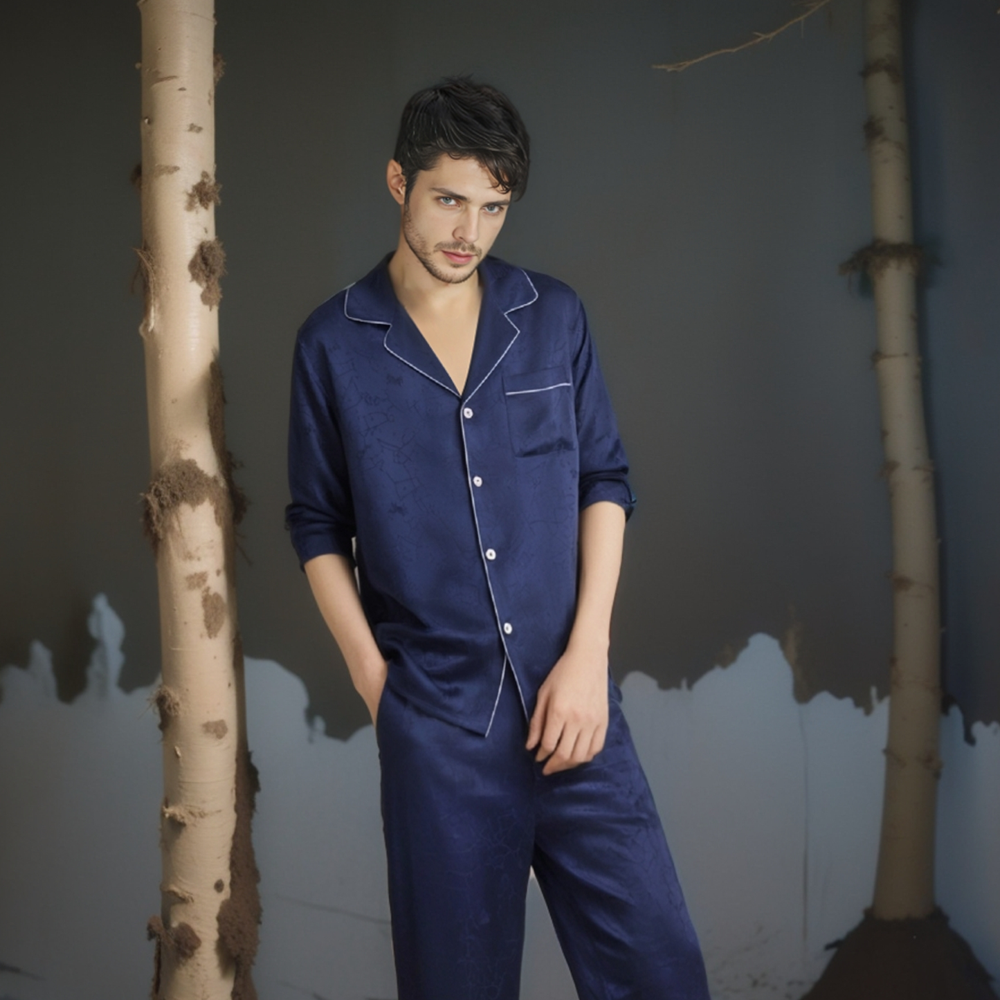 19-Momme Mulberry Silk Pajama Set – Men’s Sleepwear