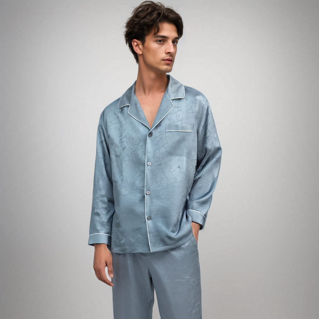 19-Momme Mulberry Silk Pajama Set – Men’s Sleepwear