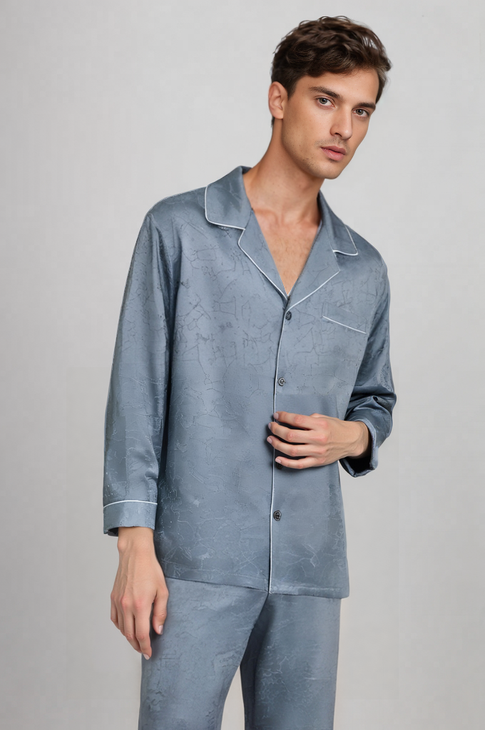 19-Momme Mulberry Silk Pajama Set – Men’s Sleepwear