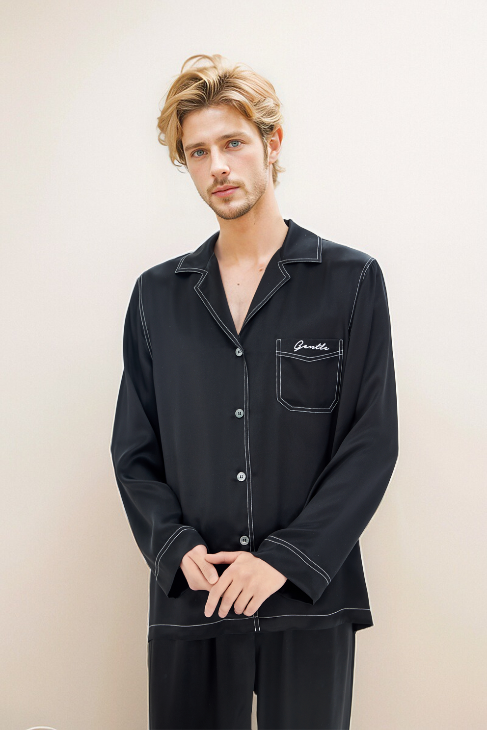 19-Momme Mulberry Silk Pajama Set – Men’s Sleepwear