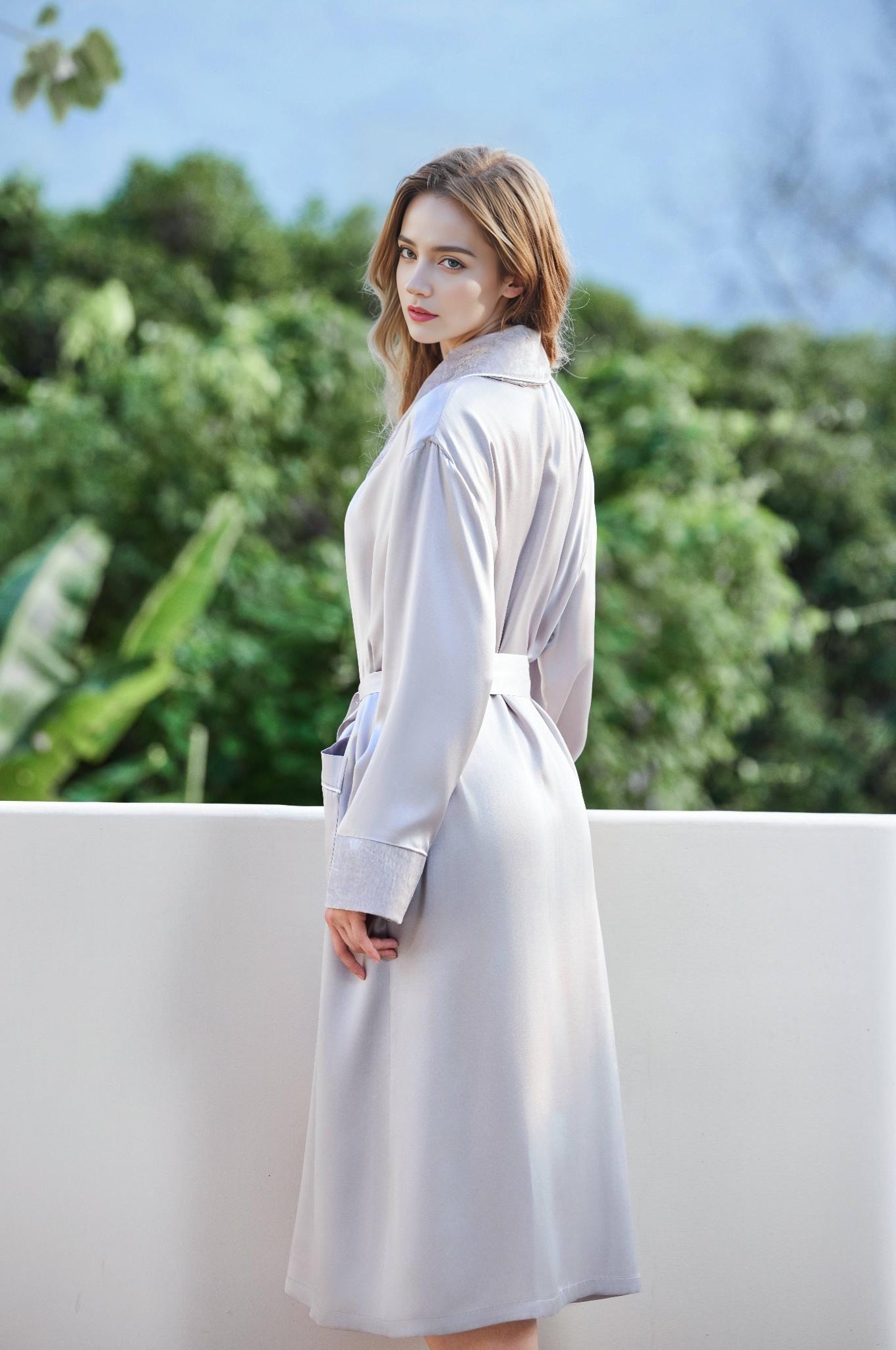 19-Momme Mulberry Silk Robe – Women’s Dressing Gown