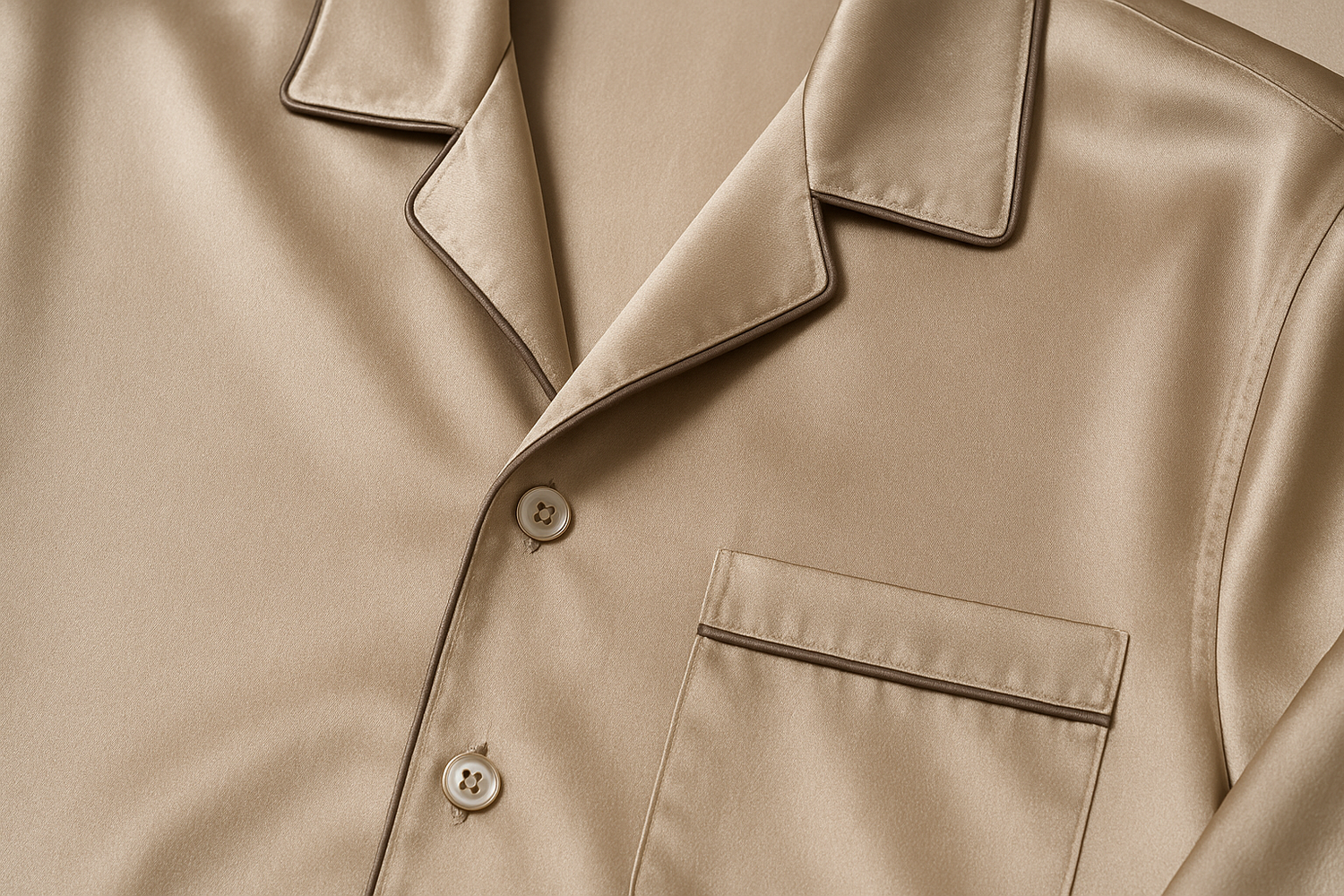 Classic and refined silk pajama design