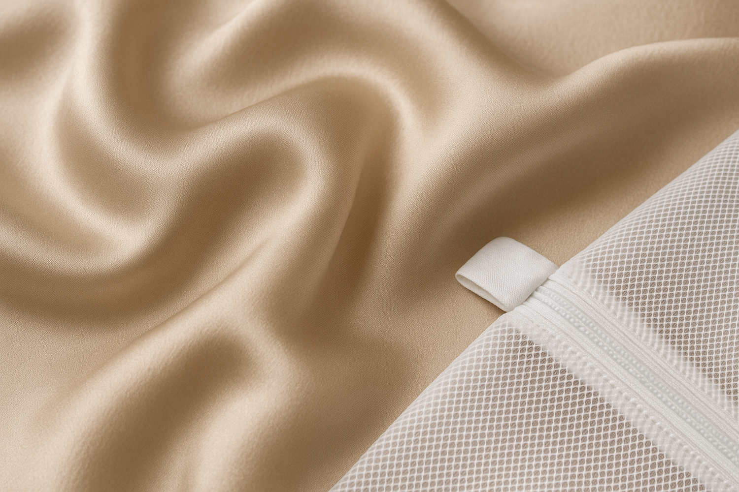 Easy care silk fabric
