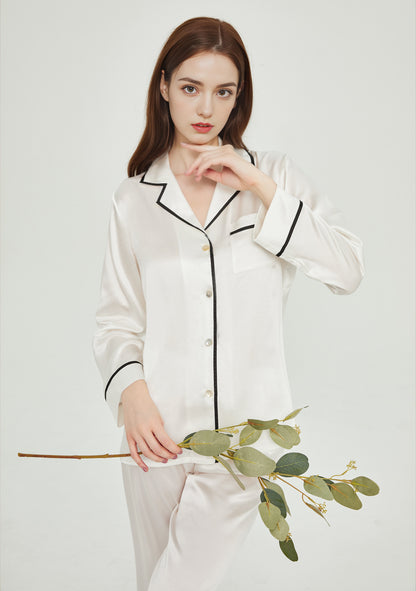 19-Momme Mulberry Silk Pajama Set – Women’s Sleepwear