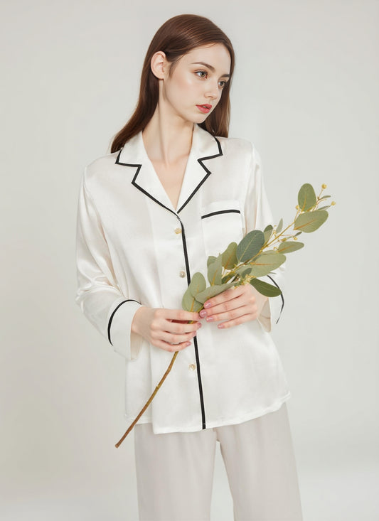 19-Momme Mulberry Silk Pajama Set – Women’s Sleepwear