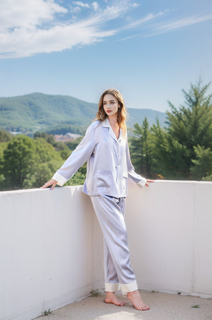19-Momme Mulberry Silk Pajama Set – Women’s Sleepwear